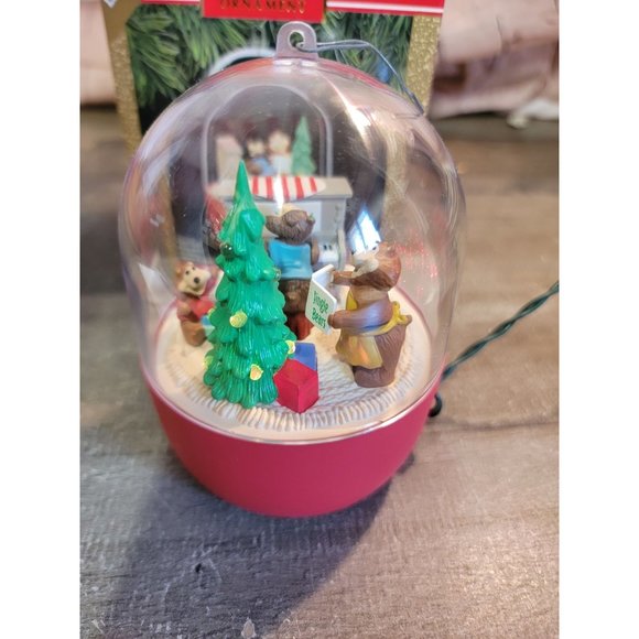 Hallmark jingle Bears 1991 ornament Xmas Decor light up Magic - Picture 2 of 5